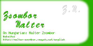 zsombor malter business card